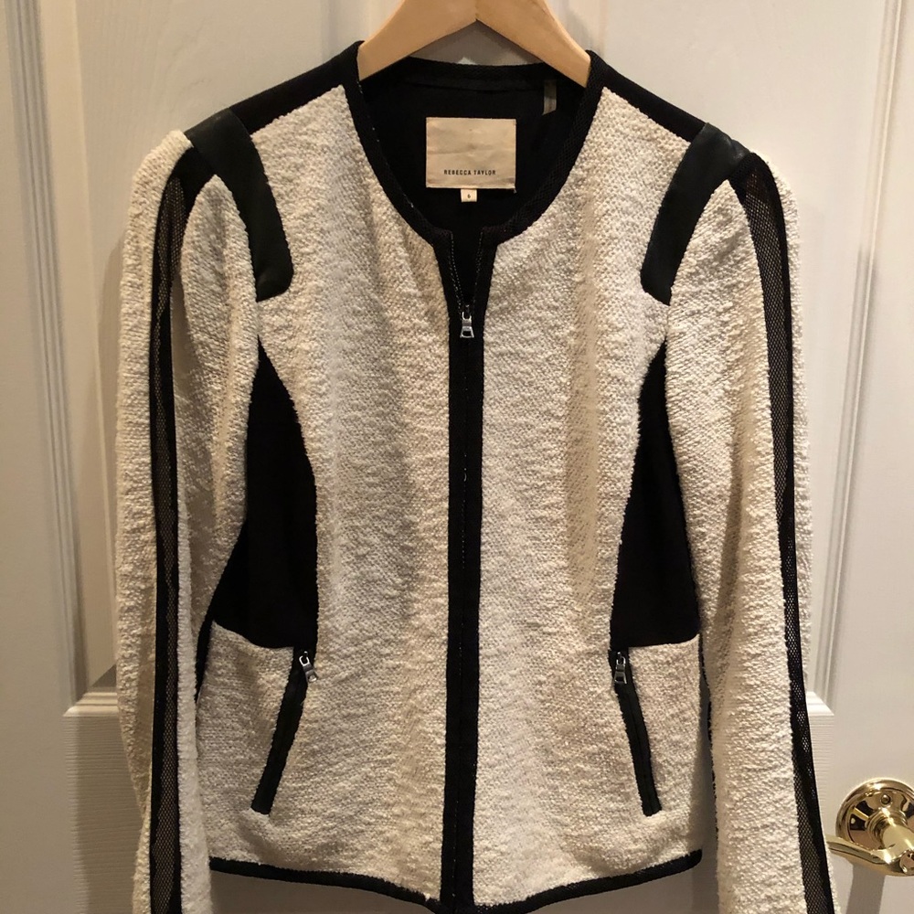 Rebecca Taylor black and cream jacket s6